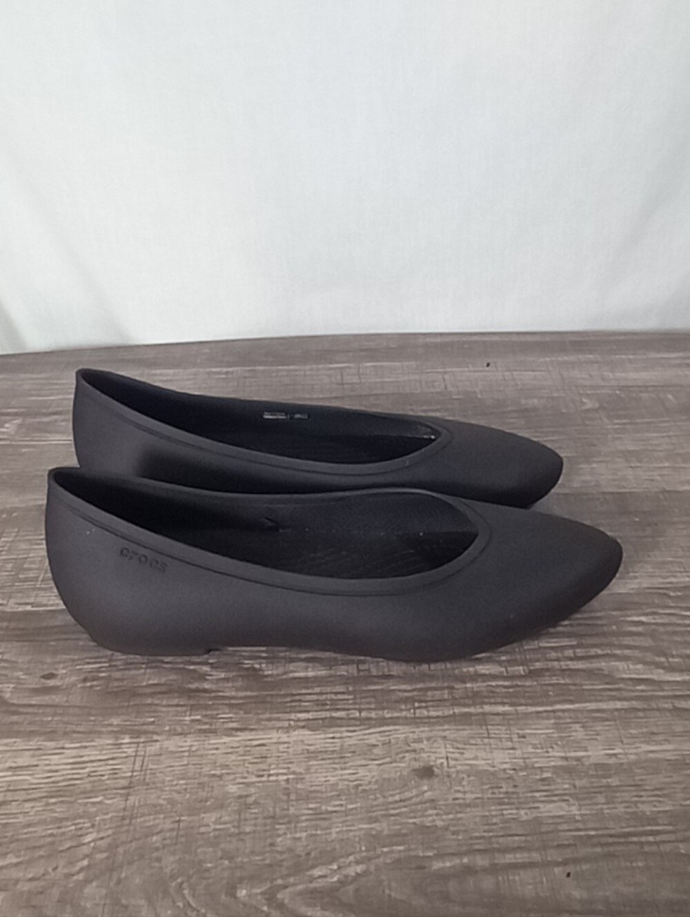 Crocs Black On The Clock Flats Size 5